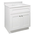 Design House 586941 Brookings 30x21 Unassembled Modern 2-Door Shaker Bathroom Vanity Cabinet Only, White