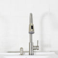 Better Homes & Gardens Elmont Pull Down Kitchen Faucet with Soap Dispenser, Satin Nickel