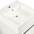 Mainstays 17.75" Bathroom Vanity Cabinet with Cultured Marble Sink, Daisy White