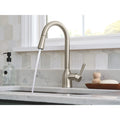 Moen Adler Spot Resist Stainless Single Hole One-Handle Pull Down Kitchen Faucet, 87233SRS