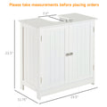 HOMCOM 24” Pedestal Sink Bathroom Vanity Cabinet - White