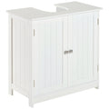 HOMCOM 24” Pedestal Sink Bathroom Vanity Cabinet - White