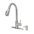 Better Homes & Gardens Elmont Pull Down Kitchen Faucet with Soap Dispenser, Satin Nickel