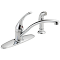 Delta Faucet Foundations® Single Handle Kitchen Faucet with Spray