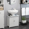 HOMCOM 24” Pedestal Sink Bathroom Vanity Cabinet - White