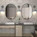 CONGUILIAO Oval Black Bathroom Mirror 20"x30" Oval Bathroom Vanity Mirrors Wall Mirror for Bathroom Metal Frame 30 inch mirror