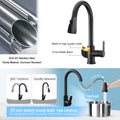 Kitchen Faucets-Kitchen Sink Faucet -Kitchen Faucet with Pull Down Sprayer-Stainless Steel