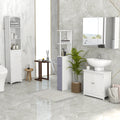 HOMCOM 24” Pedestal Sink Bathroom Vanity Cabinet - White